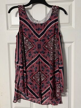 Westport 1962 Sleeveless Paisley Layered Printed Tunic